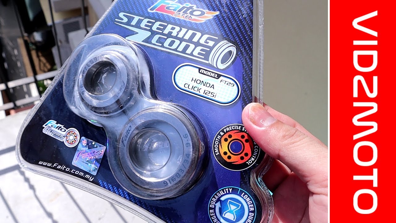 FAITO STEERING CONE- Palitan ang Sirang Ball Race na Stock! - On Honda Click 150i Ver 1