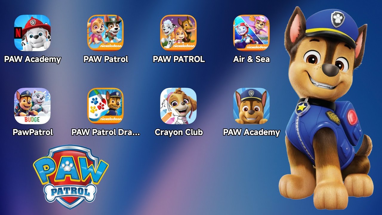 Игры PAW Patrol 2014-2025: PAW Patrol Academy Netflix, PAW Patrol A Day in Adventure Bay, Rescue ...