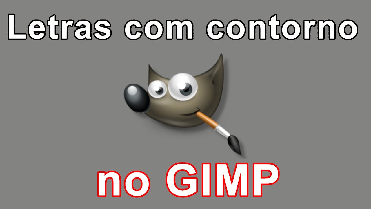 Gimp: Como fazer texto com contorno