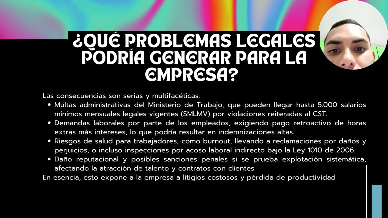 Análisis de Incumplimiento Laboral: Horas Extras ExcesivasBasado en Código Sustantivo del Trabajo BC