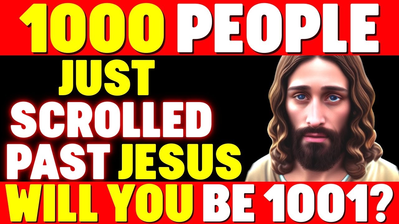 God Says: 1000's Will Ignore Jesus Today, Will You Join Them?