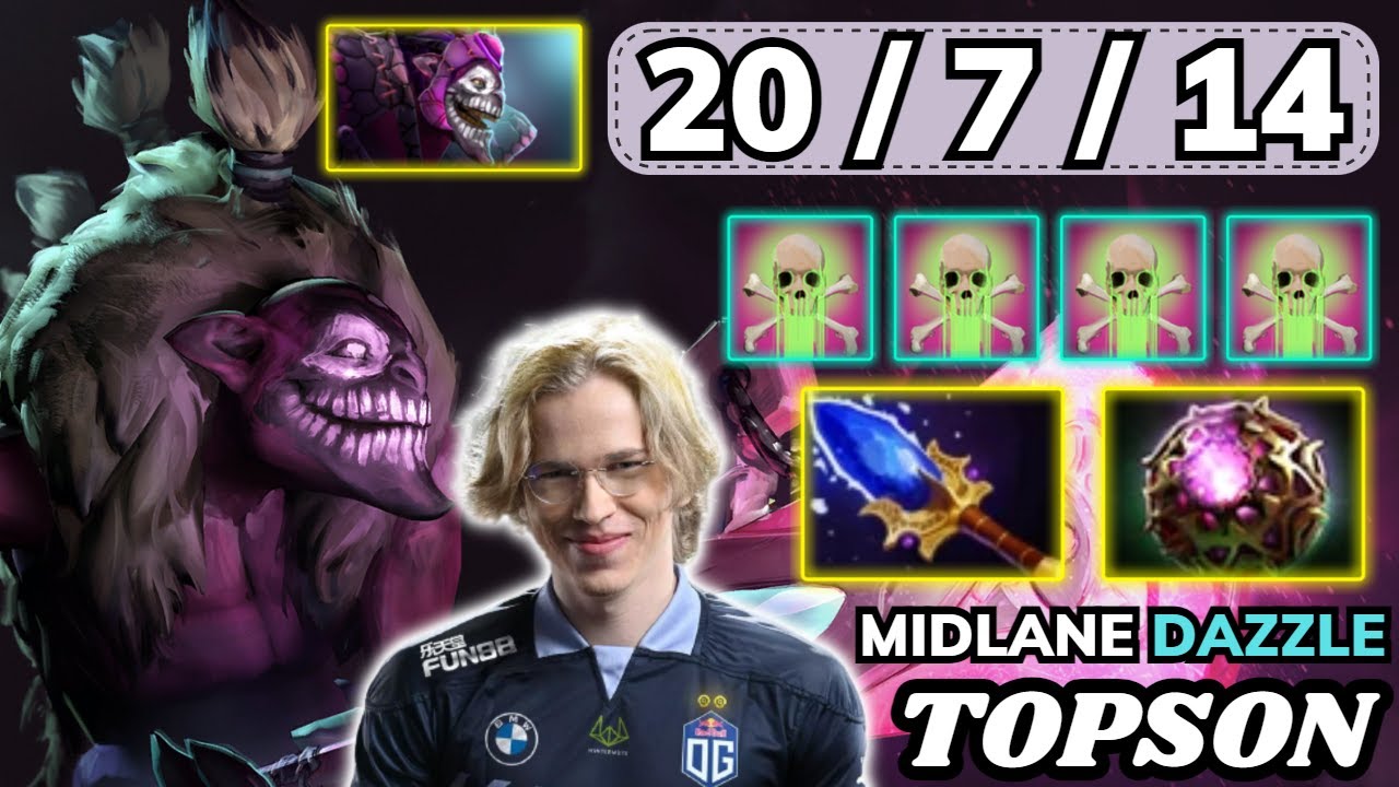 🔥 TOPSON Dazzle Midlane Highlights 20 Kills 🔥 Shadow Wave Insane Damage Octarine CD - Dota 2