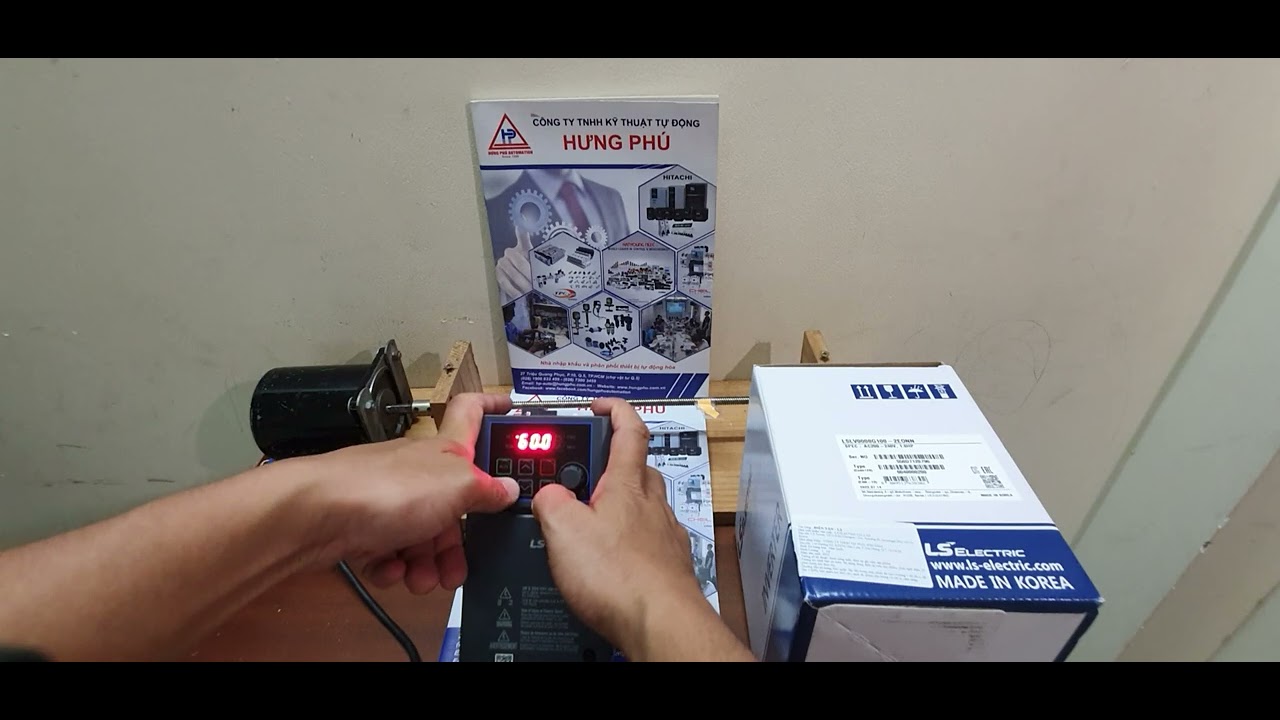 1.Biến Tần LS G100 Trả về mặc định và cài thông số động cơ