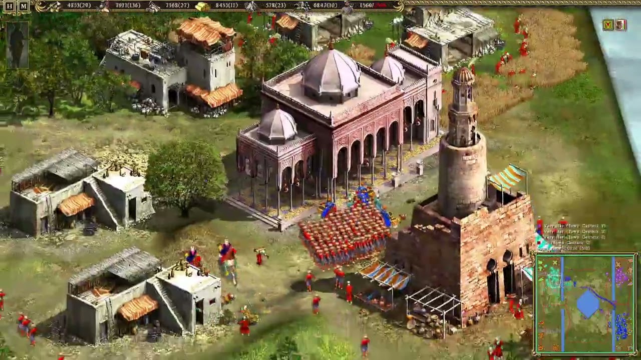 Cossacks 2 - Ai battle (1 Patched Egypt vs 2 vanilla Russia)