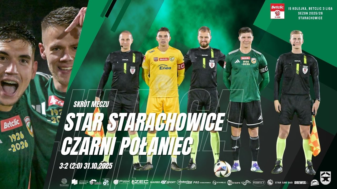 Star Starachowice - Czarni Połaniec 3:2 (2:0) 31.10.2025