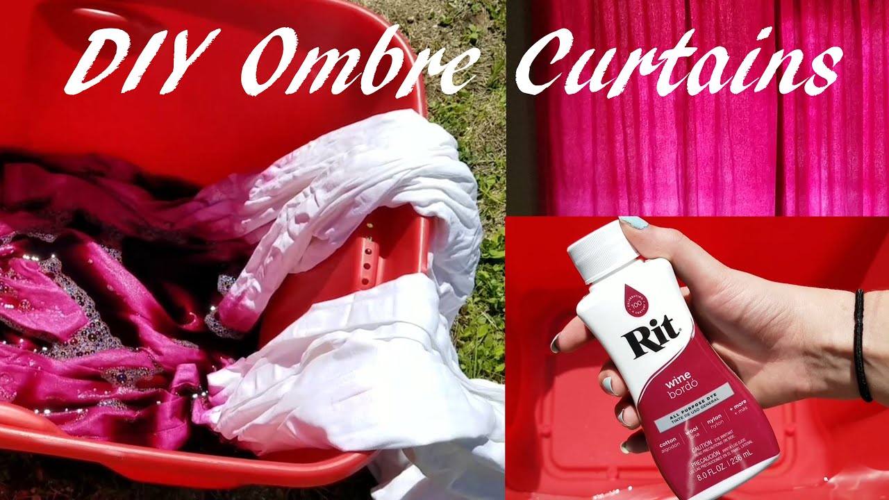 DIY Ombre Curtains Using Rit dye