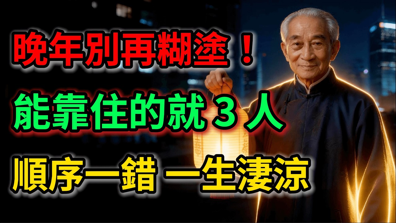南懷瑾：晚年最大的清醒：靠得住的只有三個人，順序錯了晚景悽涼 #人生智慧 #命理 #哲學 #易經 #正能量 #南懷瑾 #晚年福報 #易經智慧 #因果輪迴 #養兒防老