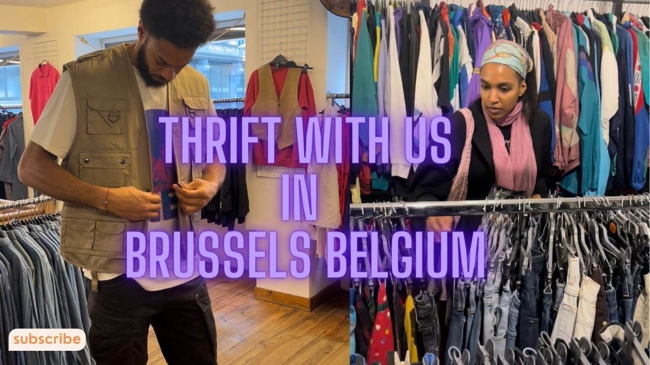 We travel to Brussels & visit the best Vintage Clothes stores! (My 1st time thrifting) *Vlog*