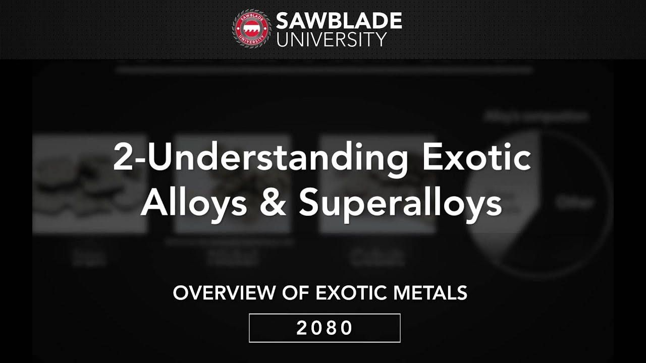 2080 &ndash; 02 &ndash; Understanding Exotic Alloys & Superalloys