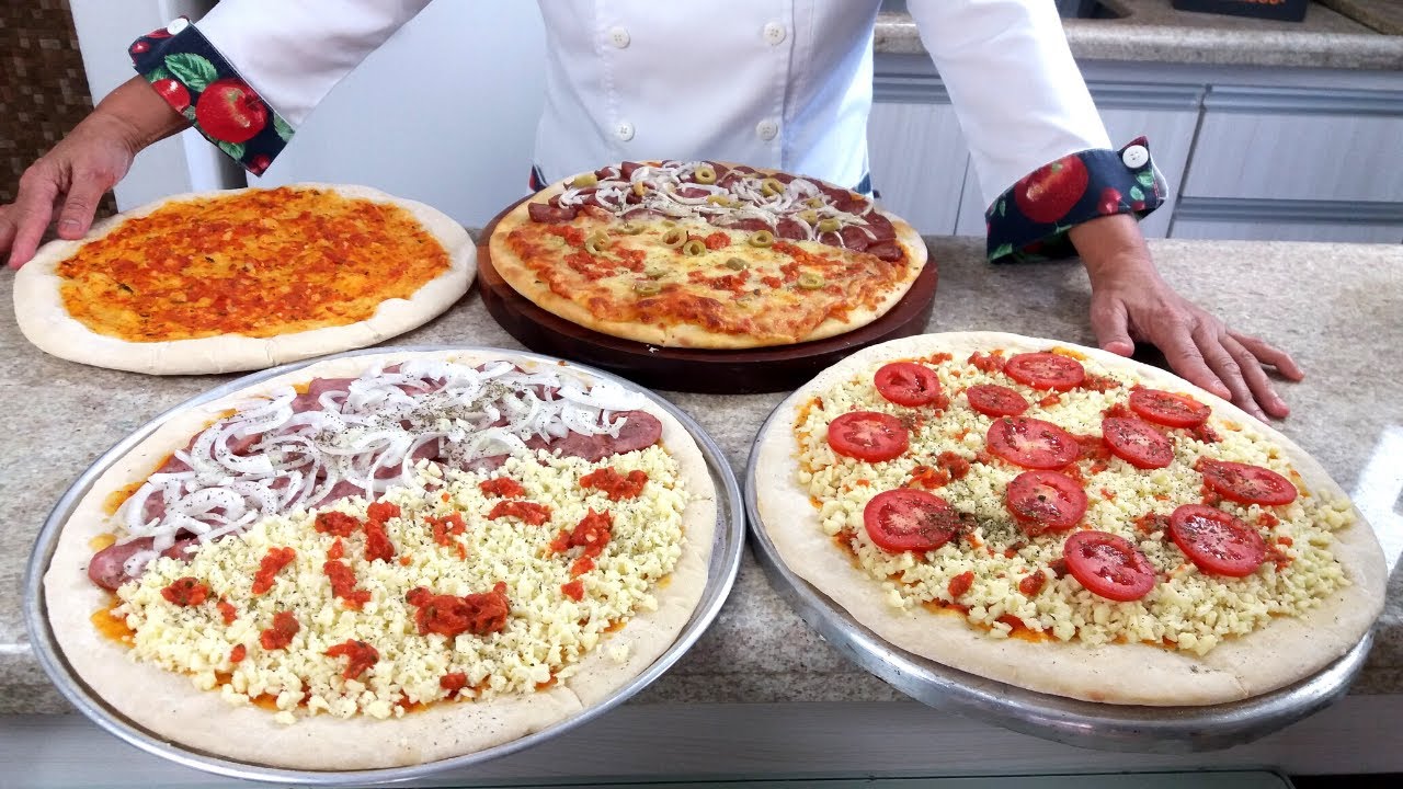 MASSA DE PIZZA - para assar em forno doméstico