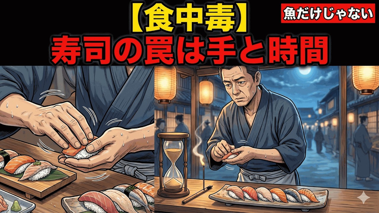 【食中毒】寿司が危ないのは魚だけじゃない｜江戸の町人が避けた“手と時間”の罠