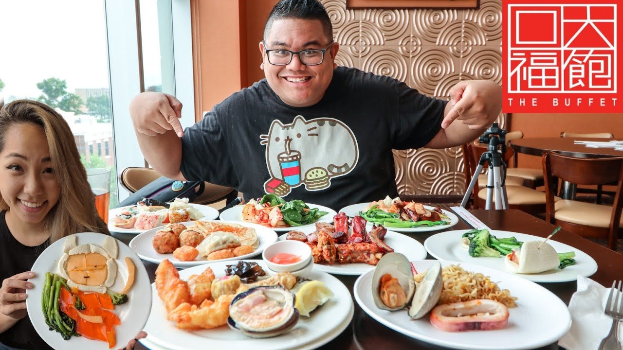 ALL YOU CAN EAT BUFFET FOOD CHALLENGE & PLATE PAINTER
