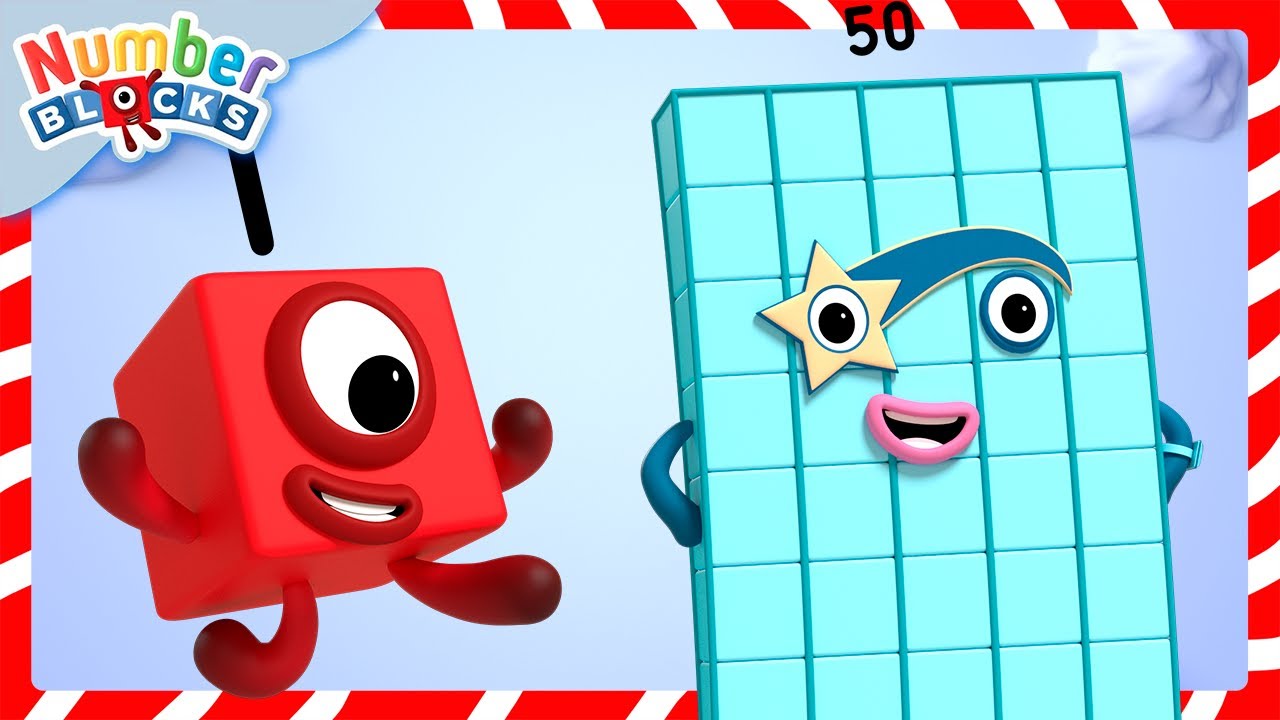 Festive Counting Fun 1 to 50 - Super Sums 🌲 | Learn To Count | 12345 | @Numberblocks