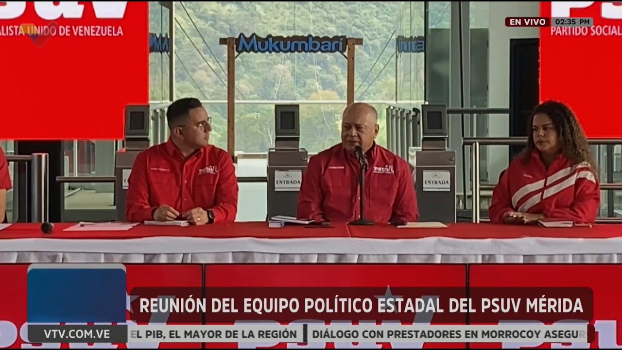 Diosdado Cabello reunido con equipo estadal del PSUV en Mérida, 10 marzo 2026