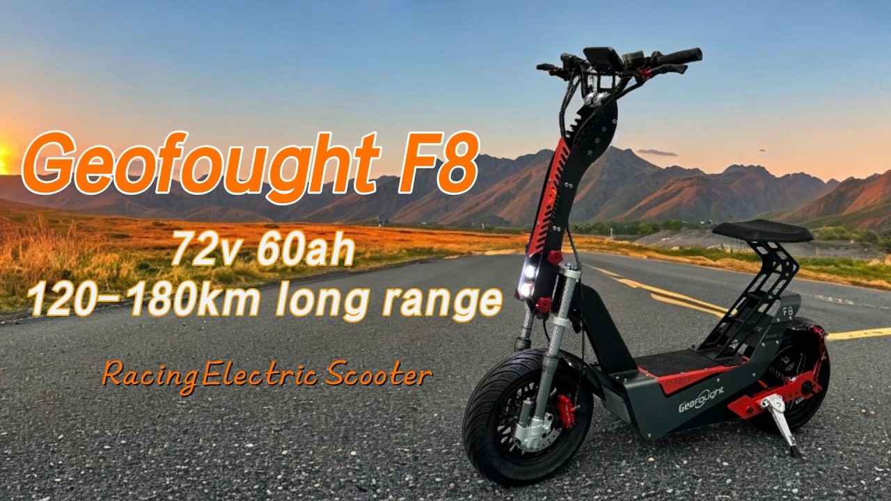15000w QS Motor 110-140kmh Geofought F8 Racing Electric Scooter 72V 50Ah 60Ah Escooter
