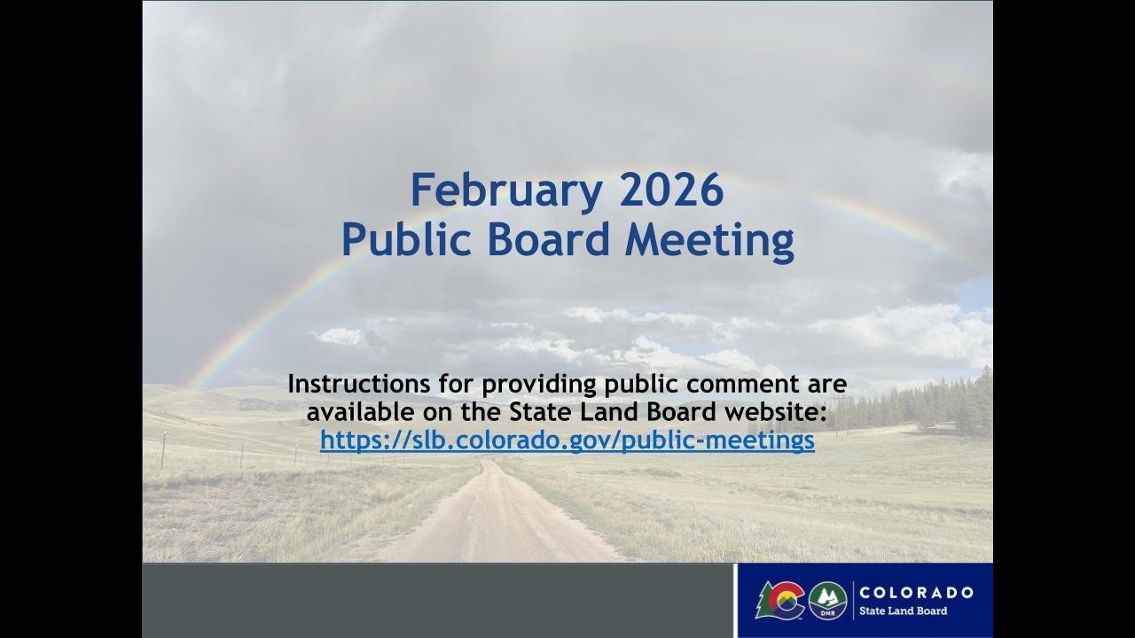 February 2026 State Land Board Public Meeting
