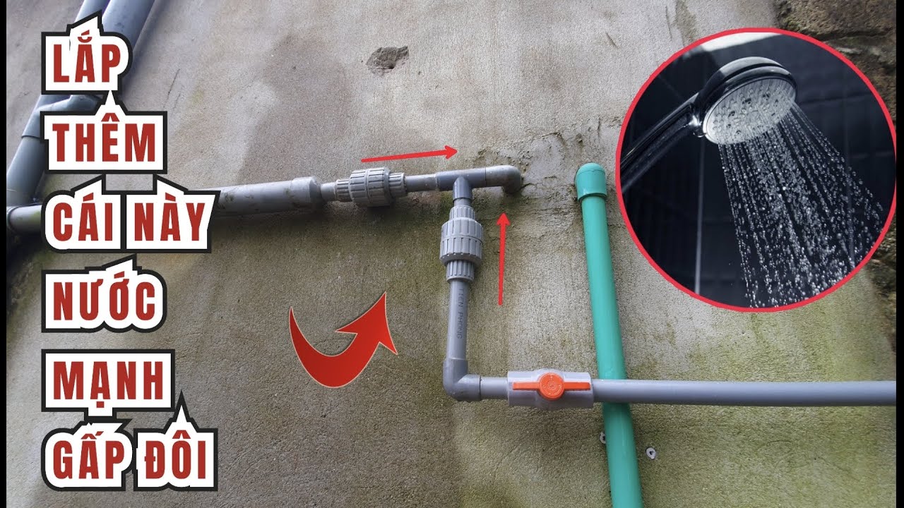 Cách tăng áp lực nước mạnh gấp đôi khi lắp thêm thứ này tăng áp vòi sen bình móng lạnh | Mẹo Vặt TV