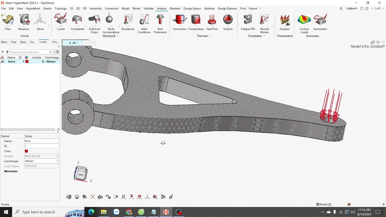 Bài toán kiểm bền tĩnh 3D cơ bản_HyperWork_Đức Hải_HaUI