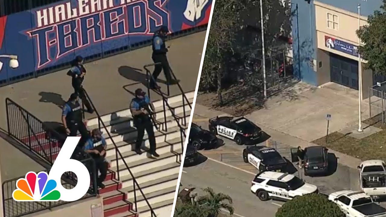 Large police presence at Hialeah Senior High School after apparent hoax call