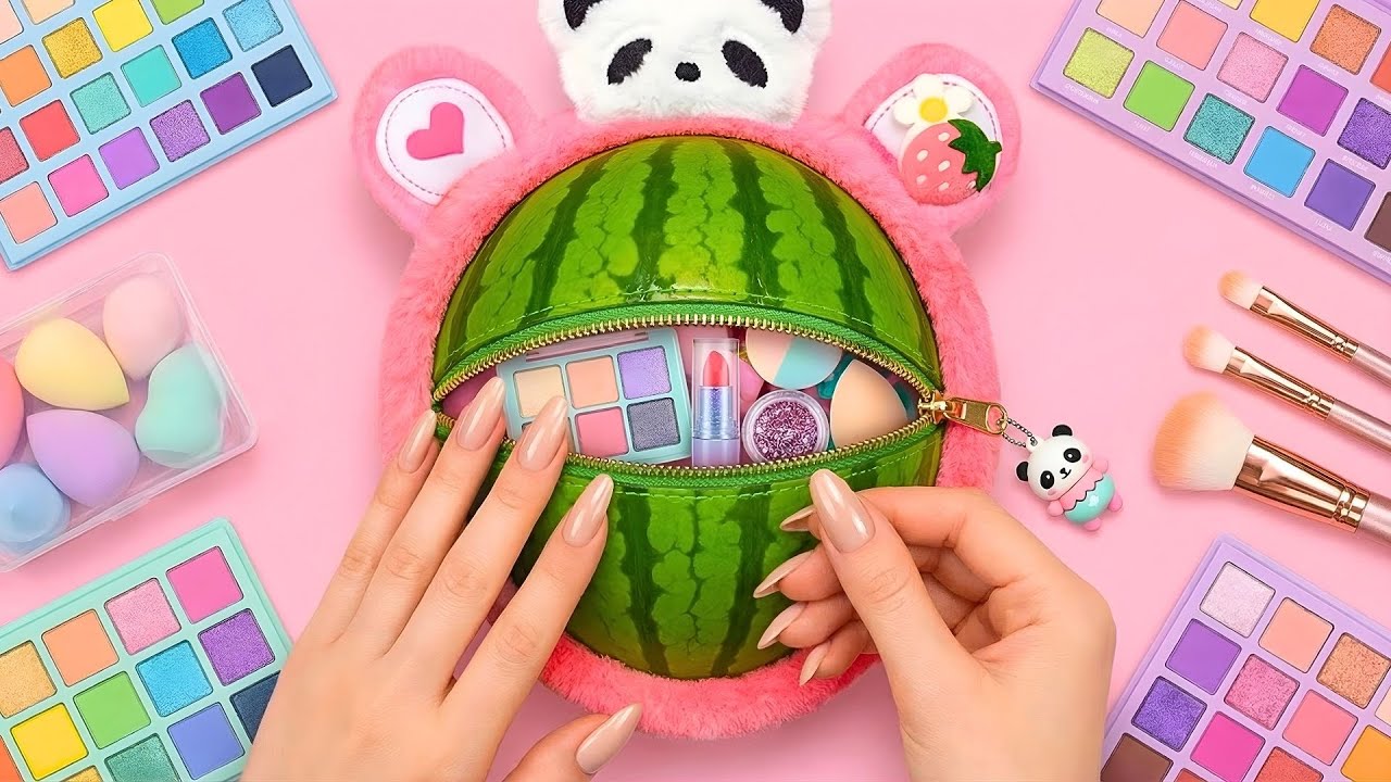 ASMR Makeup on Watermelon (No Talking)