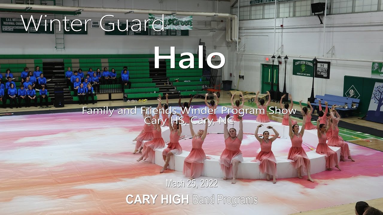 Cary Winter Guard performing &ldquo;Halo&rdquo; at Cary HS Family & Friends, 3/25/2022