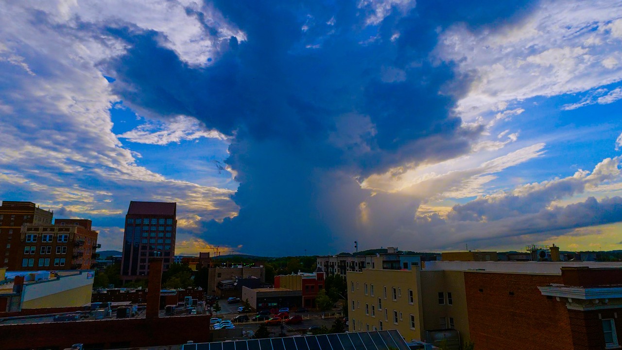 September Shelf Cloud and Storms Batter Downtown