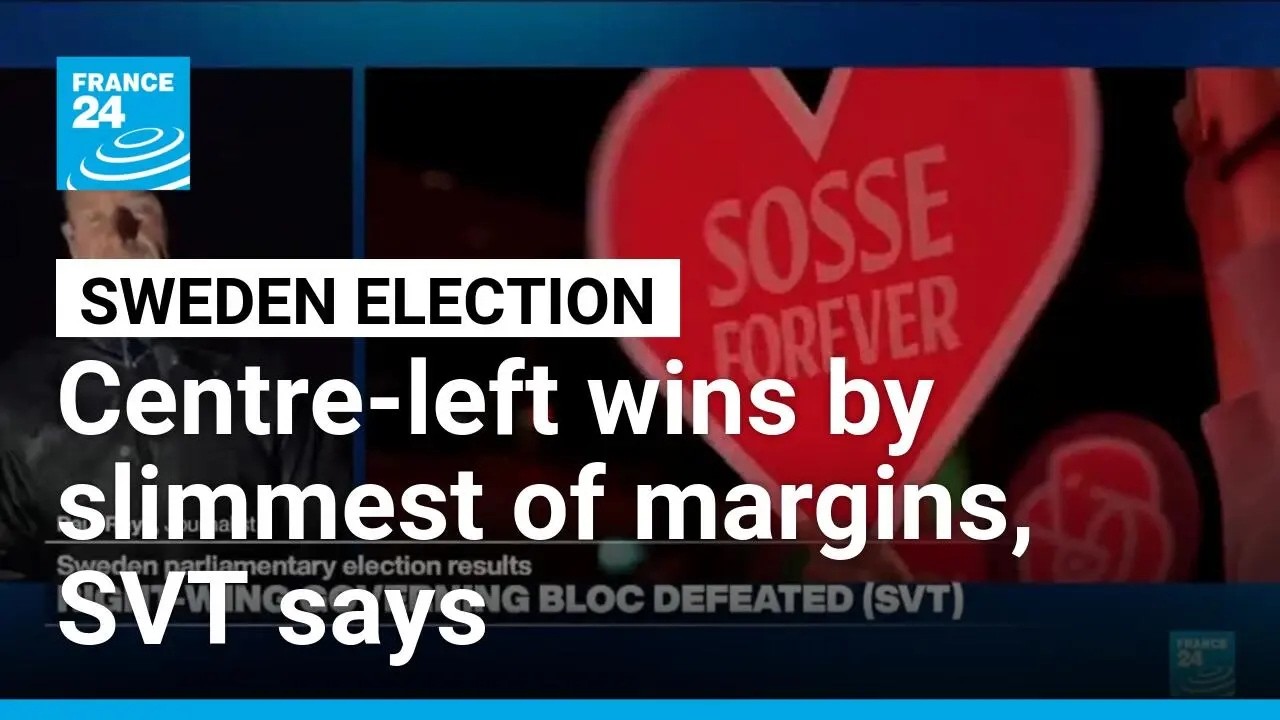 Sweden's centre-left opposition wins election, SVT says &bull; FRANCE 24 English