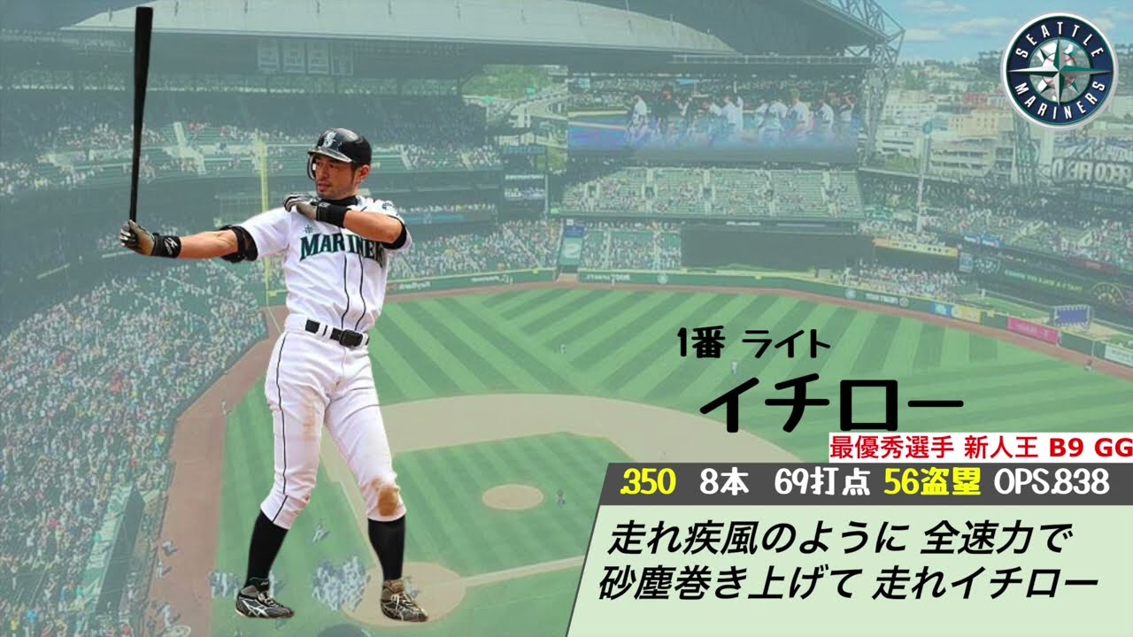 【流用】2001年 シアトルマリナーズ1-9 応援歌