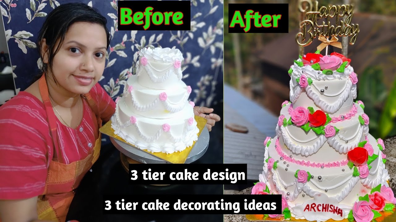 3 tier wedding cake decorating ideas ! 3 tier cake designs ! 3 tier cake designs for birthdays !