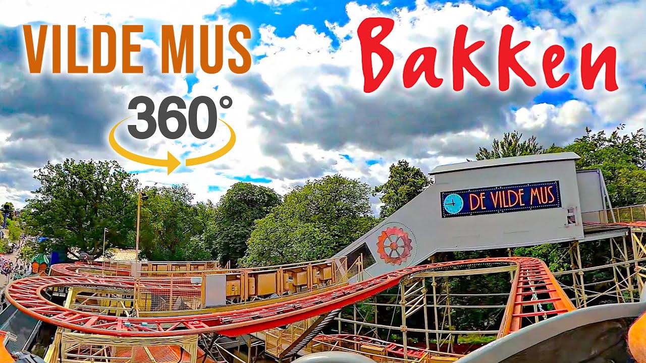 VR 360 Vilde Mus Roller Coaster On RIde POV Bakken Denmark 2023 08 05