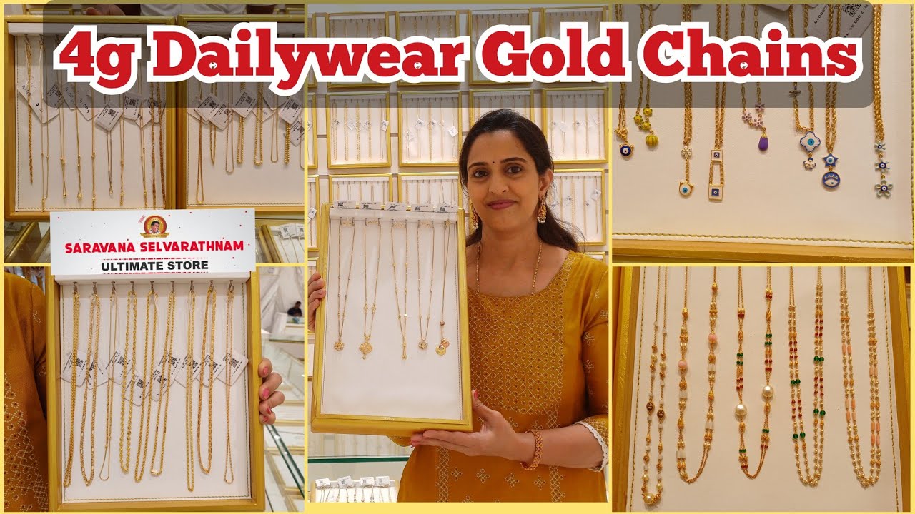 4g Short Chains | Light Weight Dailywear chains | Evils eye pendant chains| Saravana Selvarathnam