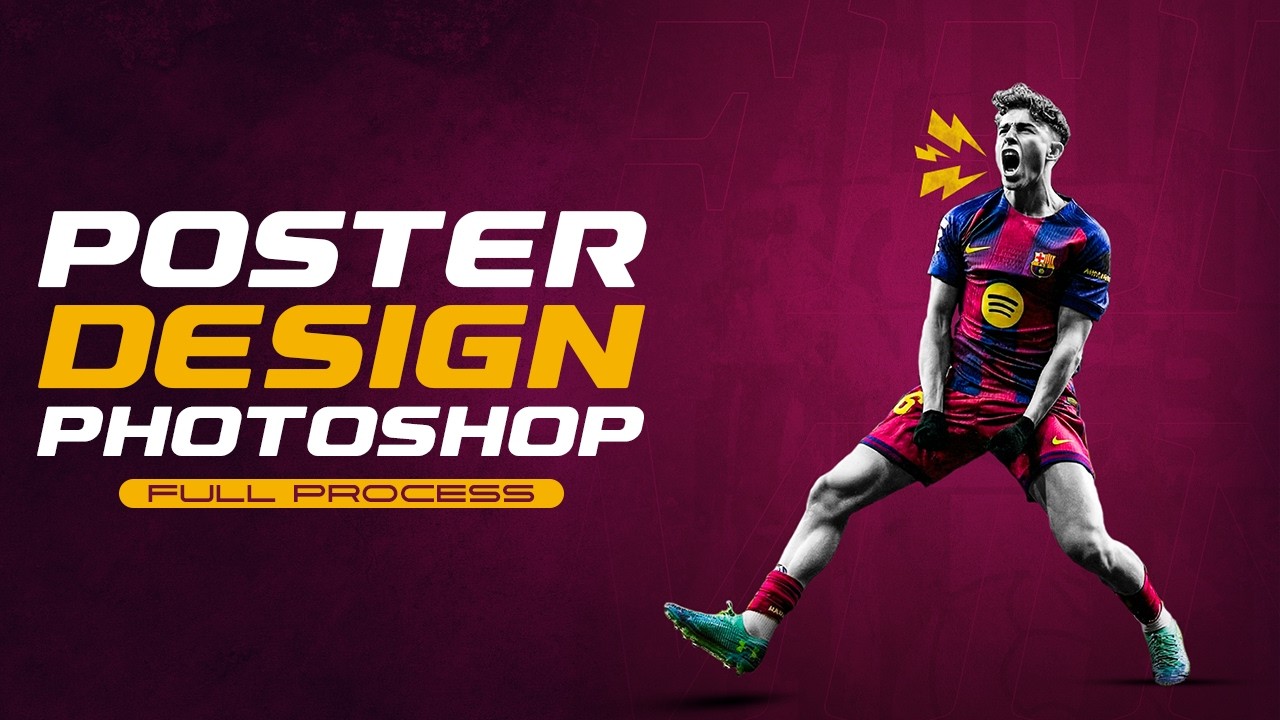 Fermín López (FC Barcelona) - Poster Design Process [Speed Art]