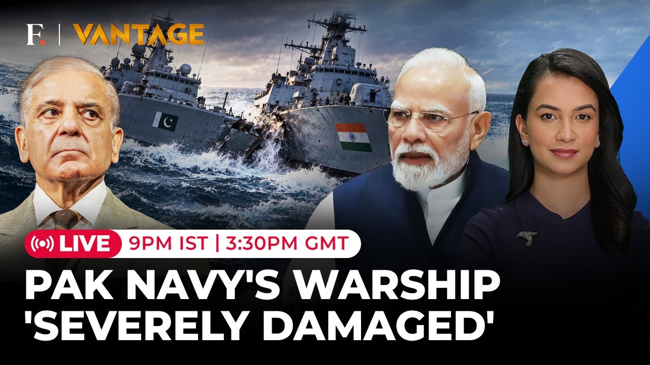 LIVE: Pak Navy Warship Collides With Indian Warship, New Delhi on Alert | Vantage on Firstpost
