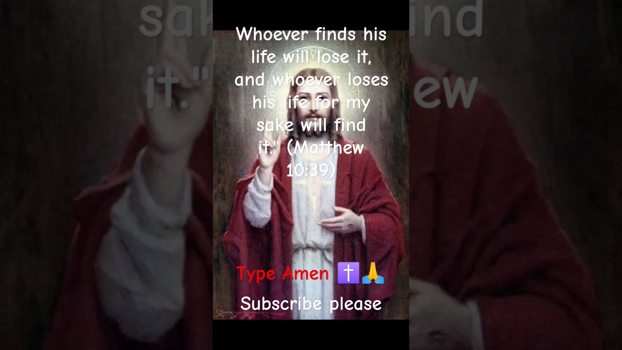 whoever finds his life will lose it ✝️🙏📖 #jesus #faith #jesusislord #jesusisgod #inspiration #fe