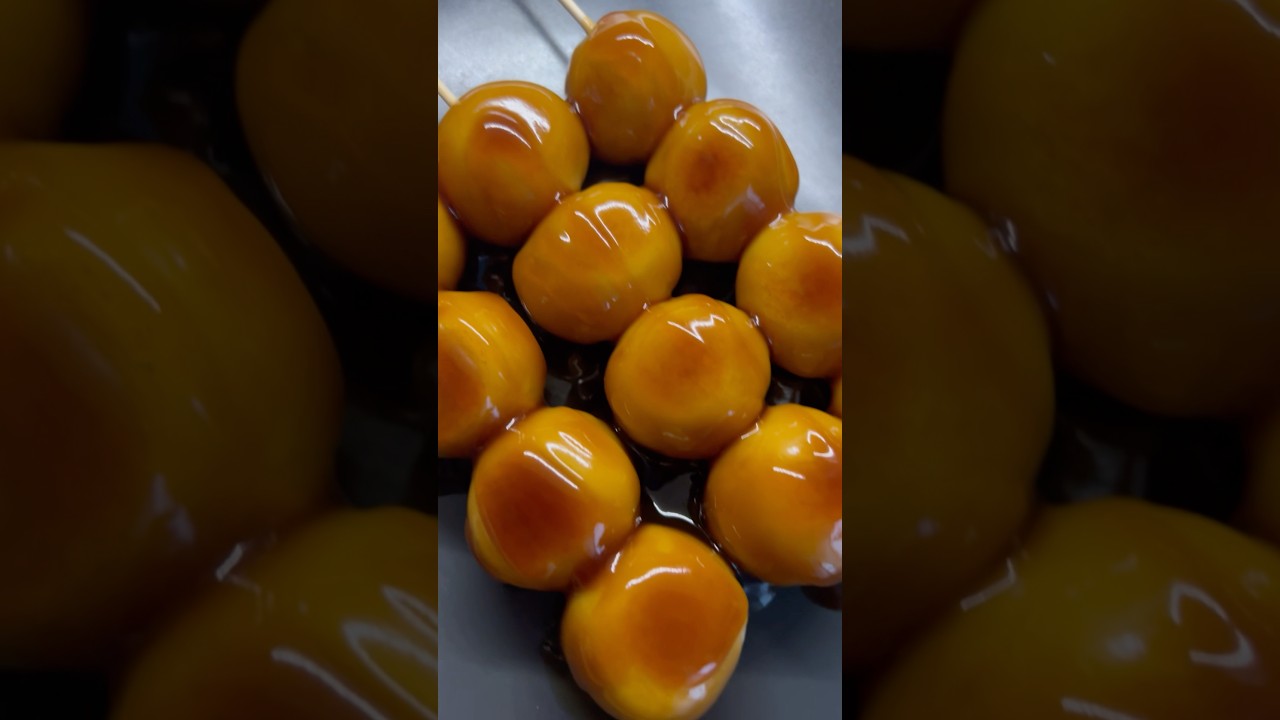 Mitarashi dango 🍡 #mitarashi #dango #japanesefood #vegan #みたらし団子