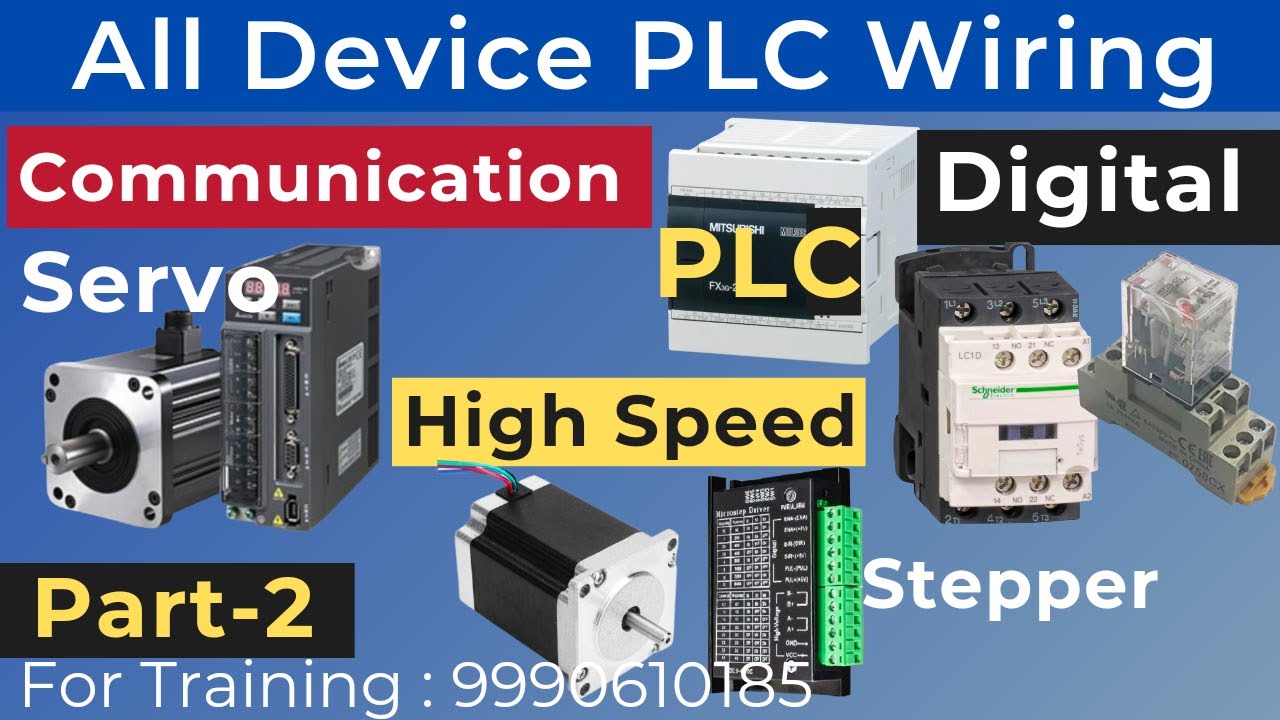 Part-2 PLC Wiring Tutorial- Digital High Speed Output Programming |VFD Stepper Servo Wiring with PLC