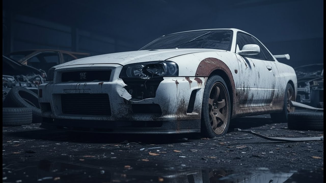 I Found an Abandoned Pearl White R34 GT-R — Full ASMR Rebuild & Insane Before/After