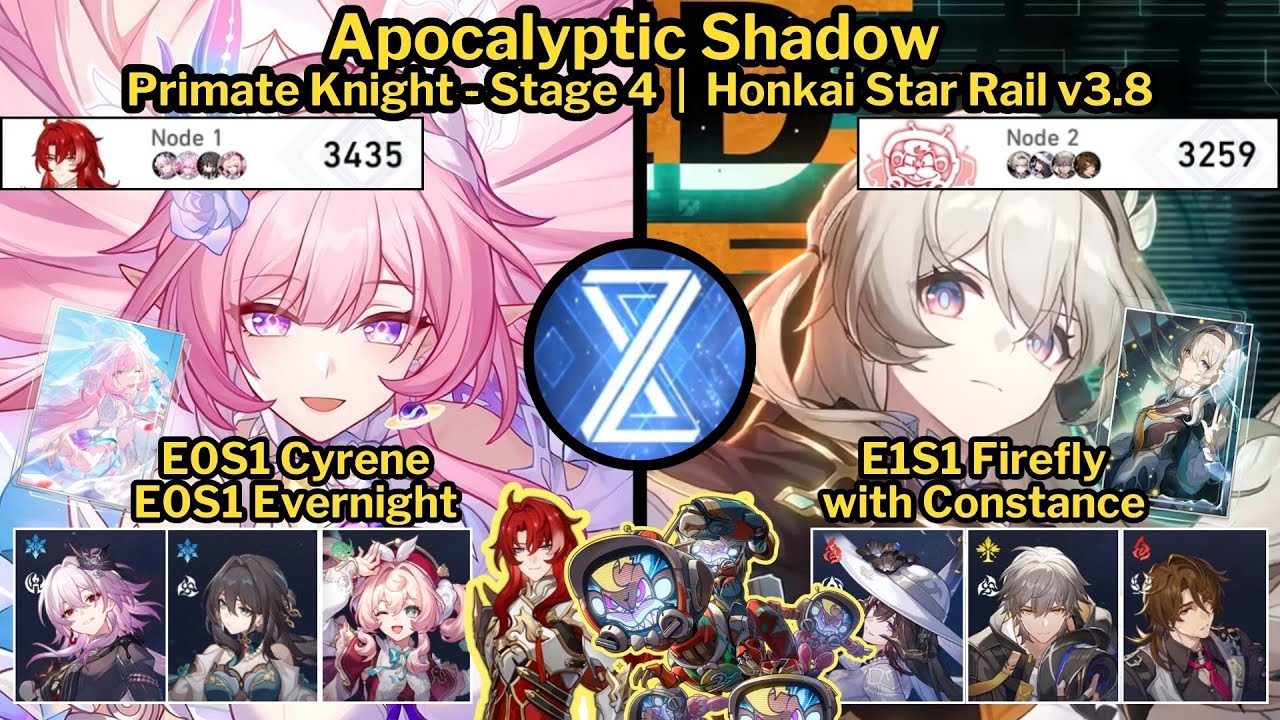 Apocalyptic Shadow E0S1 Cyrene with Evernight and E1S1 Firefly Full Stars | Honkai Star Rail v3.8