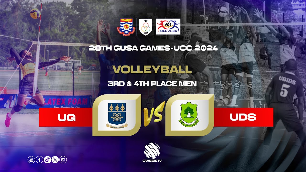 🔴🔴🔴LIVE | 3RD PLACE  MEN VOLLEYBALL |  LEGON VS UDS - GUSA GAMES UCC 2024