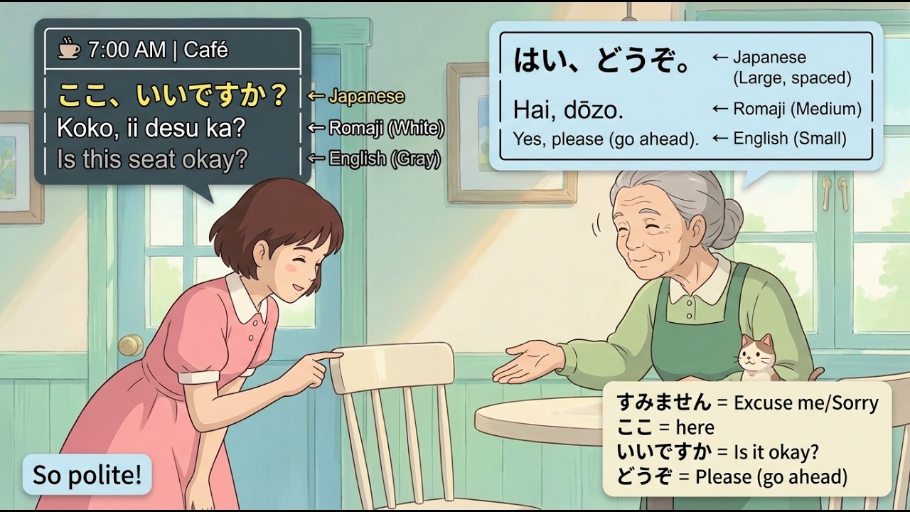 Learn Japanese Daily Conversations in 1 Minute! | 10 Essential Dialogues for Beginners (A1-A2 Level)