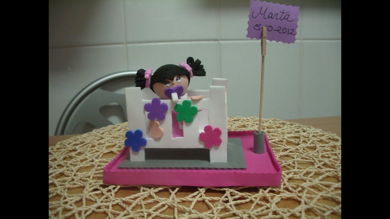 Como hacer fofucha bebe y cunita  #Fofucha #Bebe #Cunita