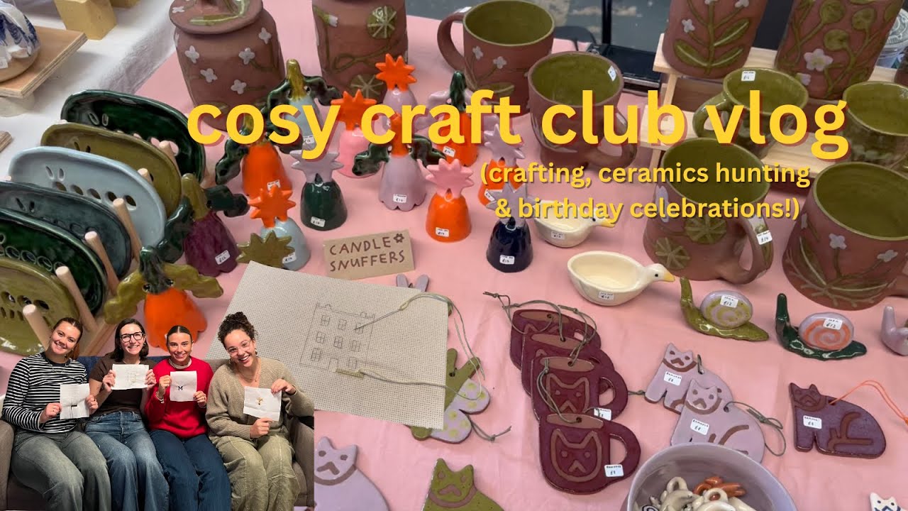 sunday snippets: craft club, ceramics market & celebrations 🪡 ☕ 🍁