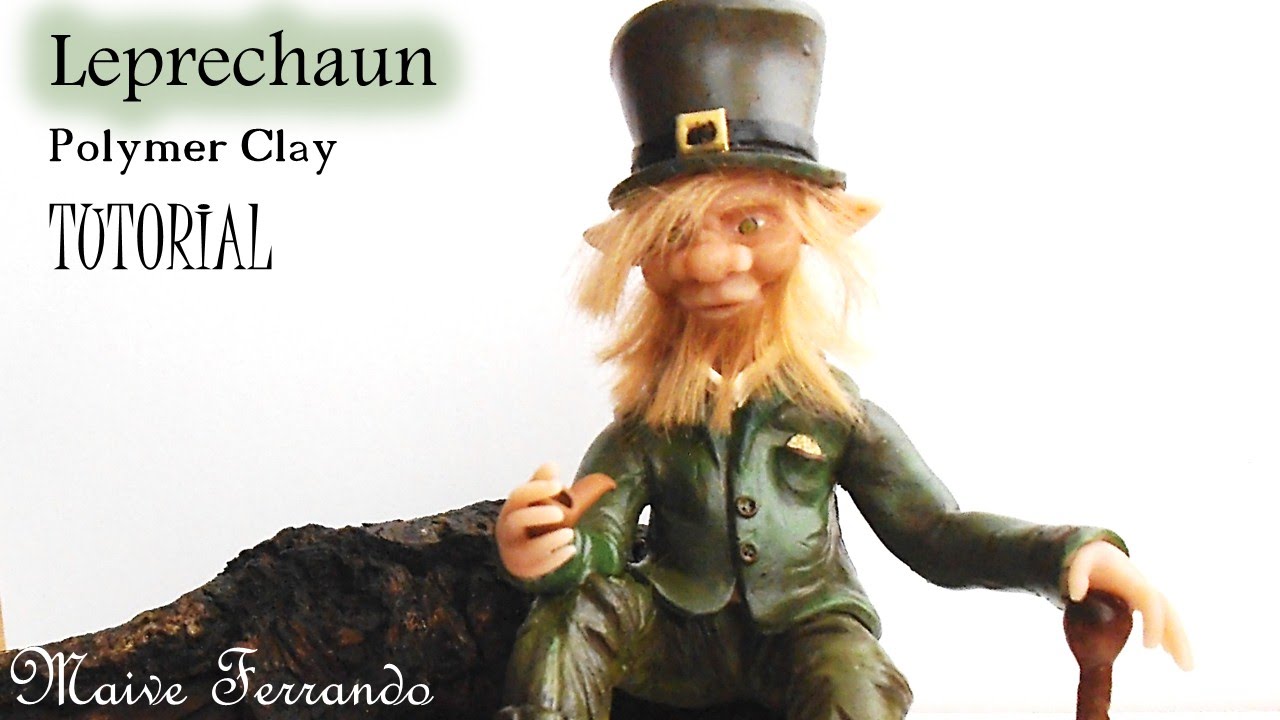 Miniature Polymer Clay St.Patrick's Day Leprechaun Tutorial | Maive Ferrando
