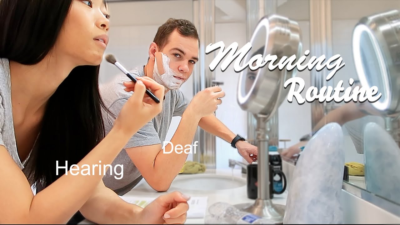 Deaf and Hearing Couple Morning Routine!