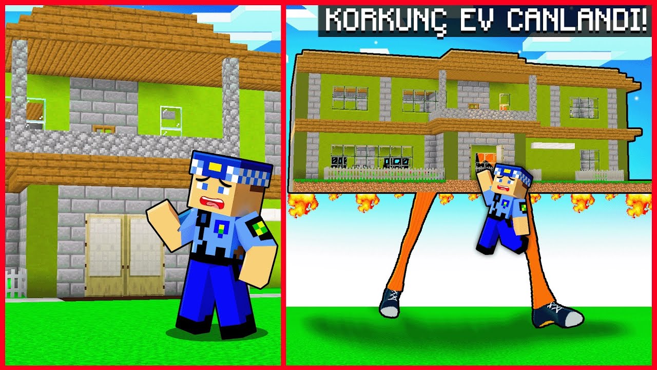 KORKUNÇ EV KEREM KOMİSERİ YEDİ! 😱 - Minecraft