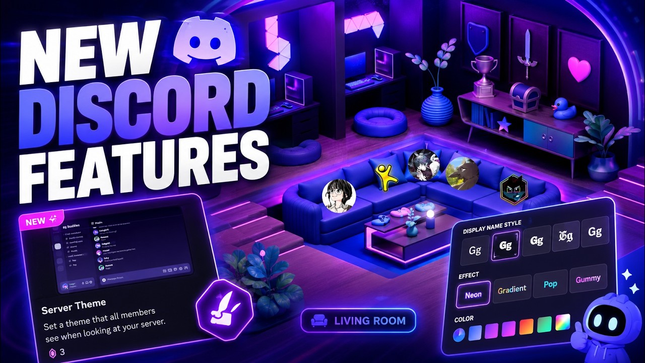 NEW Discord Features Are Coming! Living Room, Server Themes, Display Styles & More