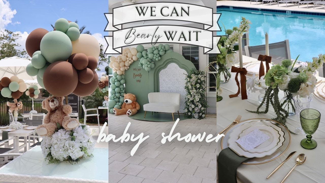 WE CAN BEARLY WAIT | BABY SHOWER THEME | DIY BALLOON BACKDROP | BABY SHOWER IDEAS