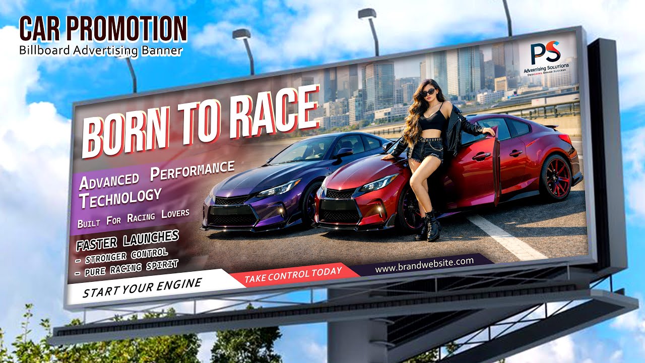 Car Promotion Billboard Banner Design | OOH Advertising Banner Design | Hoarding Design | Photoshop