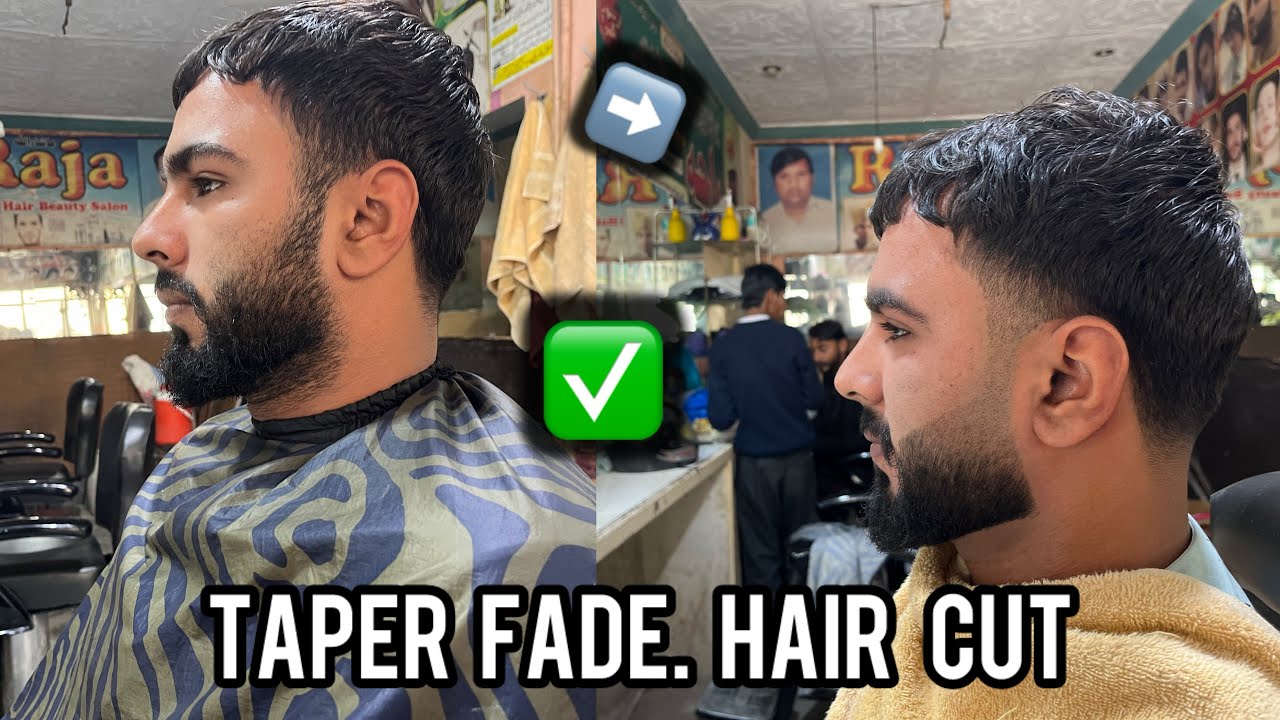 Tapper fade Cut With L Shape Fade Beard Cut | ✂️Step by Step Full Video ✂️