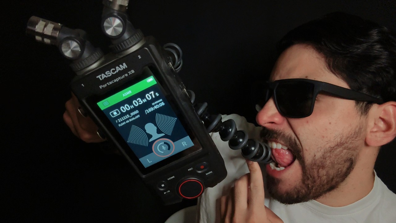 ASMR Tascam Sticky Mouth Sounds (EXTREMELY Tingly)